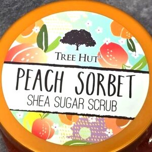 TREE HUT Peach Sorbet Shea Sugar Scrub 18 oz | Exfoliating Body Care NWT